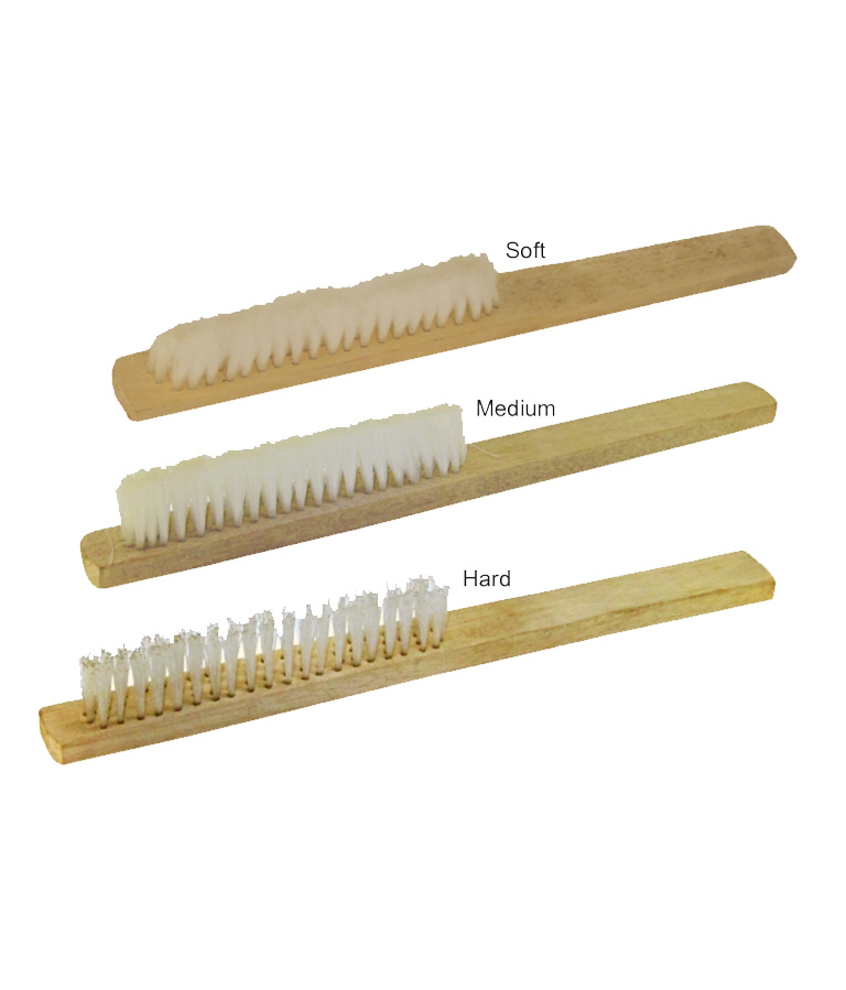 Small Wood Handle Washout Brush 3 Rows of Extra Stiff Bristles | Esslinger